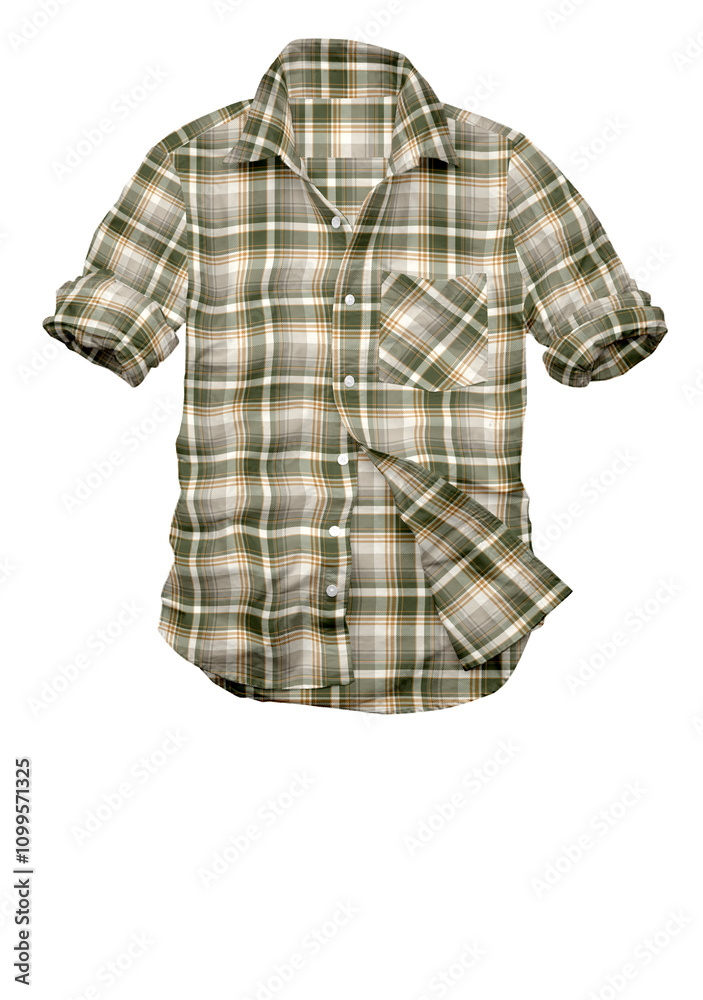 Obraz premium 3D illustration summer boy causal shirt with cotton material soft finishing.