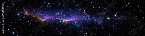 HDRI panoramic space galaxy nebula map