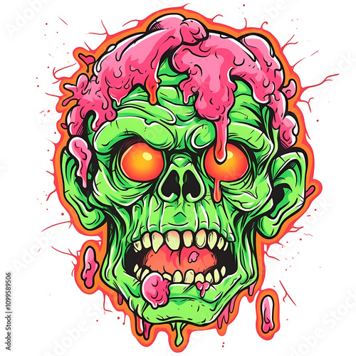 apes zombie monster illustration for t-shirt design photo