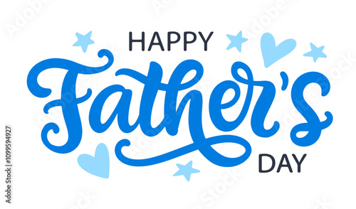 Happy Fathers Day Greeting Card Hand Lettering