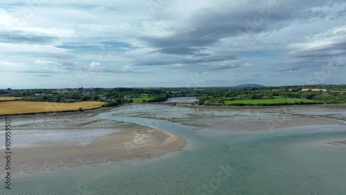 Wexford Ireland Epic Locations drone landscape of Bannow bay flying to the bridge at Saltmills beautiful Ireland Coast photo