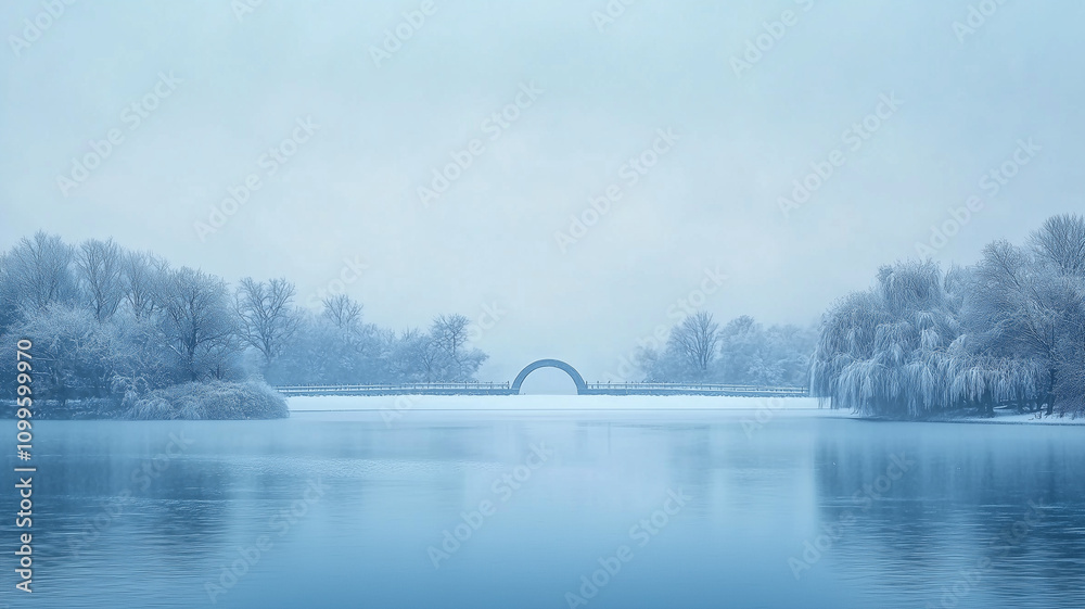Fototapeta premium landscape with lake