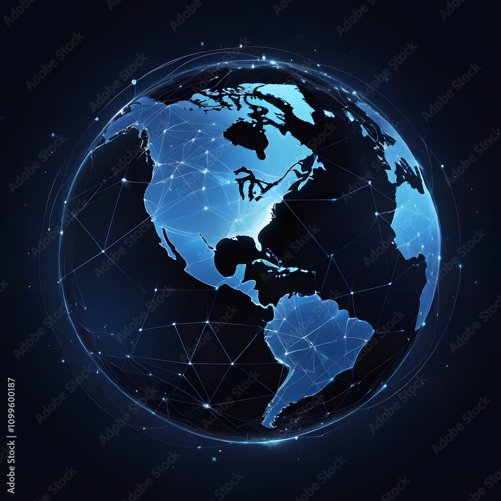 Fototapeta premium World Global Technology Business Image