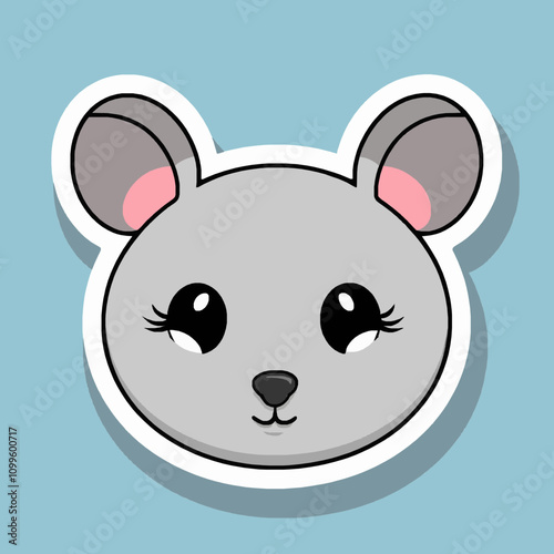 Cheerful Cartoon Koala Face Design for Fun Art Projects photo