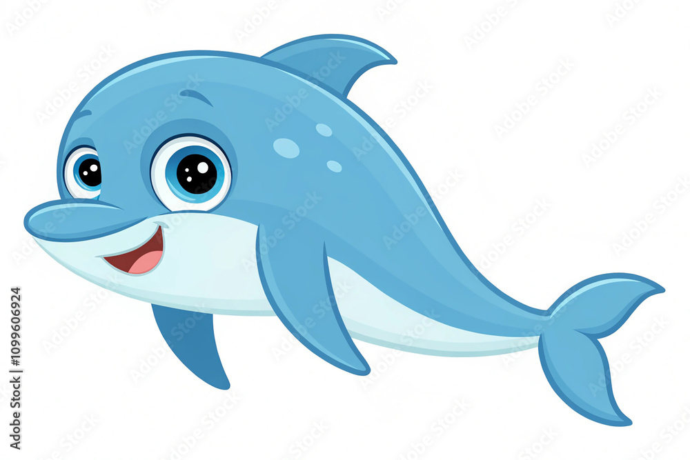Fototapeta premium Dolphin. Cute dolphin cartoon icon vector illustration.