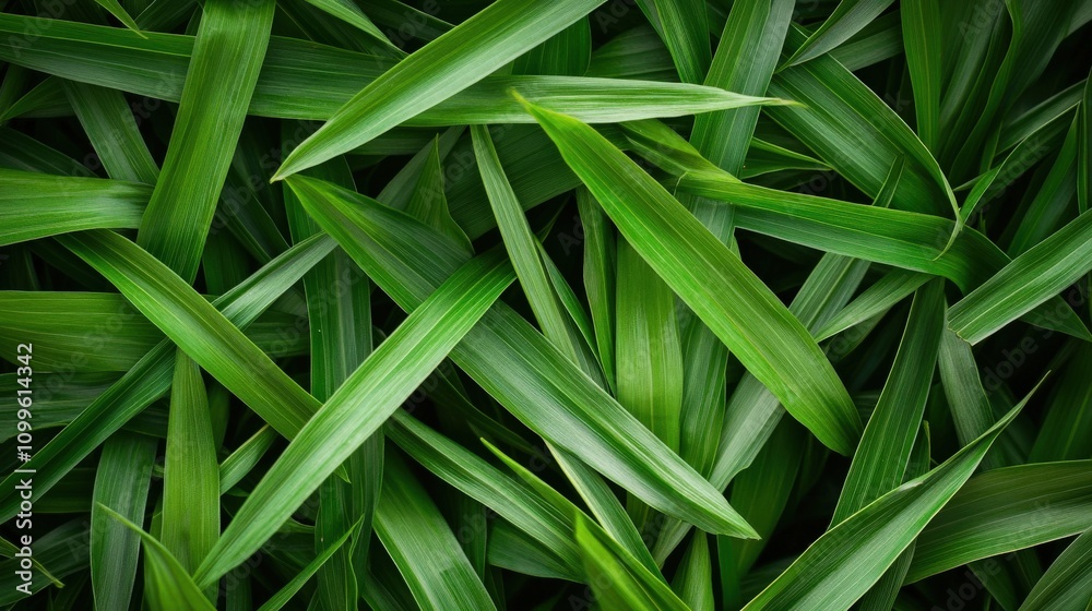 Obraz premium Pandan Leaves. Fresh Green Leaf, Natural Ingredient for Cooking and Agriculture