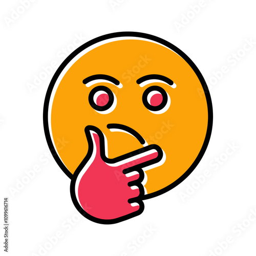 Thinking Face Vector Icon