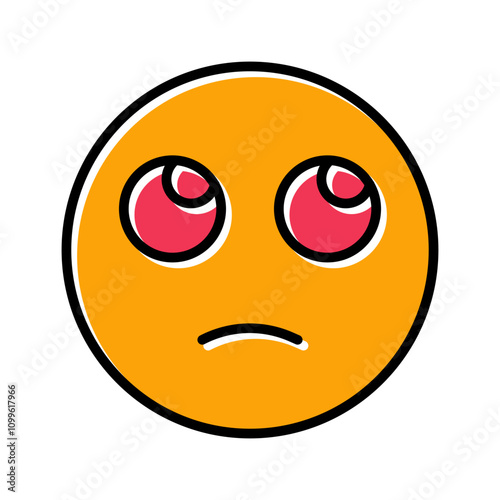 Face with Rolling Eyes Vector Icon