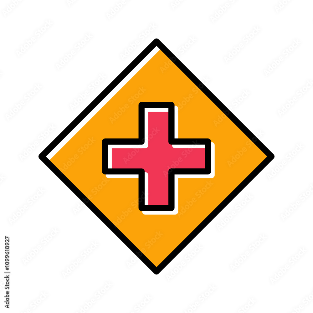 Fototapeta premium Plus Sign Vector Icon