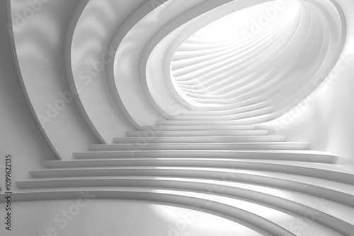 Wallpaper Mural Abstract geometric white striped wallpaper on grooving wall background. Torontodigital.ca