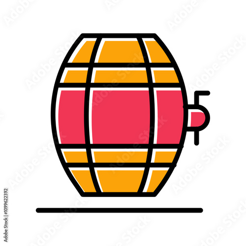 Wine Barrel Rack Vector Icon