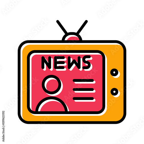 Newsreader Vector Icon