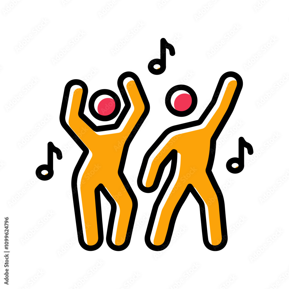 Obraz premium Music and Dance Vector Icon