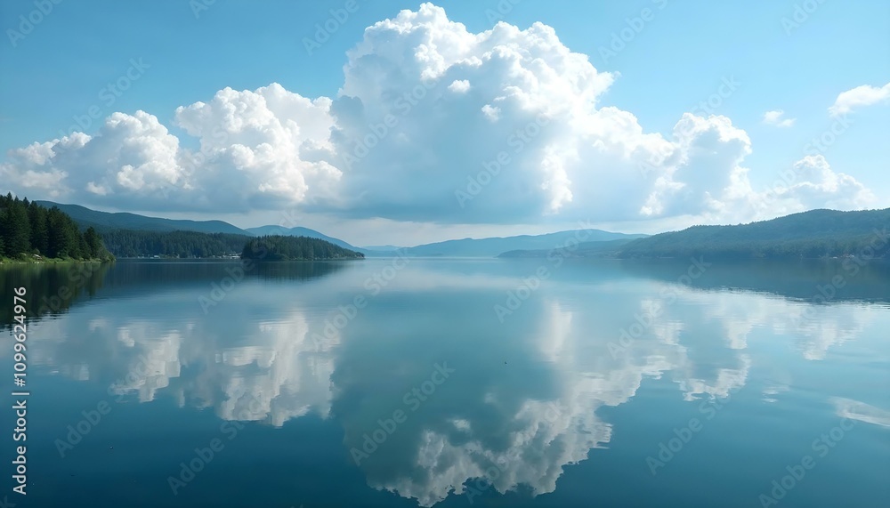 Fototapeta premium lake and mountains