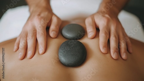 Therapeutic Hot Stone Massage Session Combining Warmth and Targeted Pressure for Tension Relief Muscle Recovery and Overall Wellness Experience photo