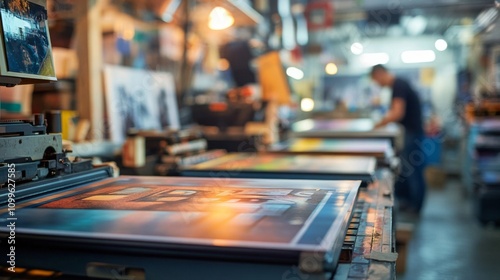 Wallpaper Mural A Printing Press Produces Colorful Art Prints Torontodigital.ca