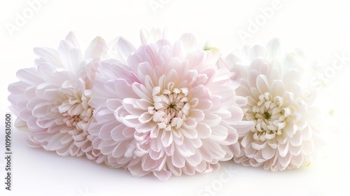 Wallpaper Mural An Elegant Display of a Chrysanthemum Against a Pure White Background, Highlighting Botanical Elegance and Artistic Beauty Torontodigital.ca