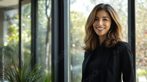 Engaging businesswoman offering warm insights on technology in a modern office environment Free Download Engaging businesswoman offering warm insights on technology in a modern office environment - GFXLoad