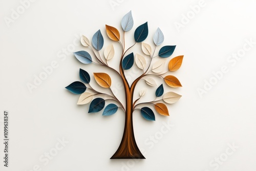 genealogy art, an intricate family tree painting on canvas against a white background, honoring heritage and ancestry through art