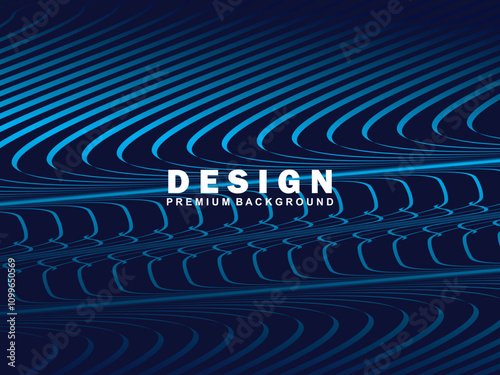 Premium background design with diagonal dark blue stripes pattern. Vector horizontal template for digital lux business banner, contemporary formal invitation, luxury voucher, prestigious gift certific