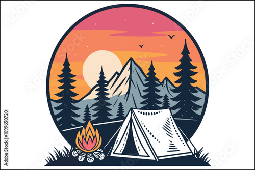Forest Camp Tent on Stilts: Sunrise Adventure by the Lake"