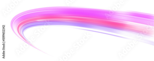 Expressway and vehicle headlights effect: vivid speed motion and glowing light trails, cyberpunk-inspired data acceleration background with bright waves and vortex for PNG graphic design.