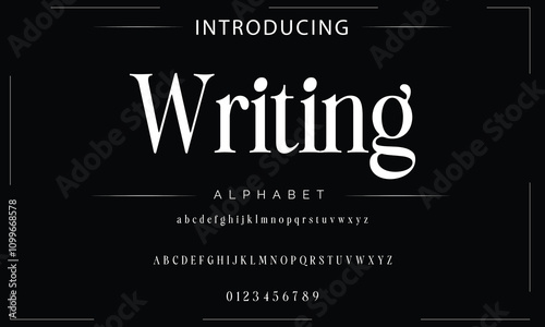 Luxury wedding alphabet font. Typography decorative elegant classic lettering serif fonts vintage retro for logo.