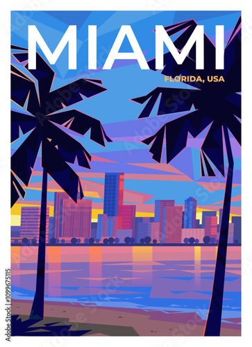 A beach in Miami, Florida.