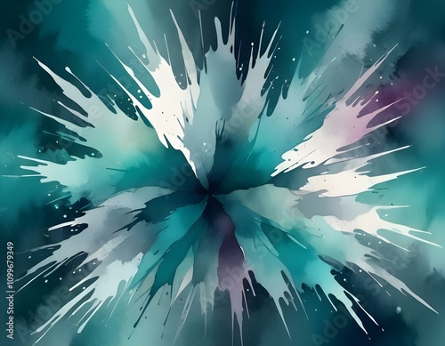 Colorful Watercolor Splash Generative AI 