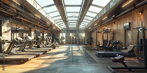 A Scenic Workout Environment, Gym with Immersive Scenic Virtual Running Trails for Fitness