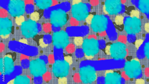 Abstract illustrated backgrounds in different forms and colours 