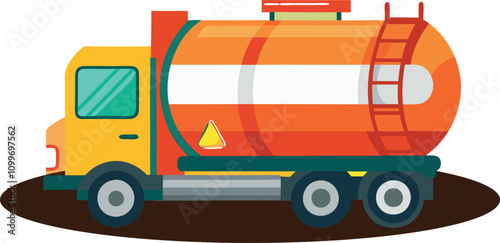 petrol tanker vector illustration