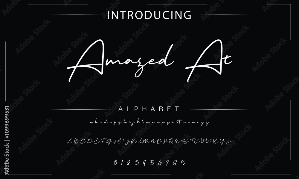 Obraz premium Hand drawn typeface. Handwritten script alphabet isolated on white background. Handmade alphabet for your designs logo, posters, invitations, cards, etc.