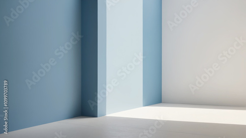 Wallpaper Mural light on blue wall. Beautiful light background for presentation Torontodigital.ca