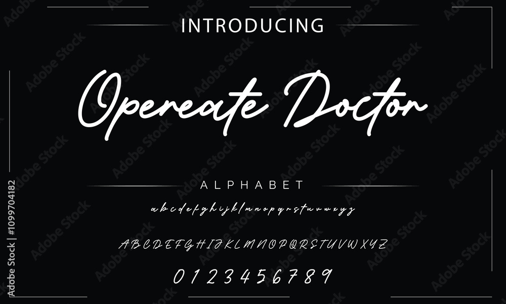 Obraz premium Hand drawn typeface. Handwritten script alphabet isolated on white background. Handmade alphabet for your designs logo, posters, invitations, cards, etc.