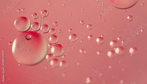 Foto Macro immagine di gocce di olio su una superficie di acqua