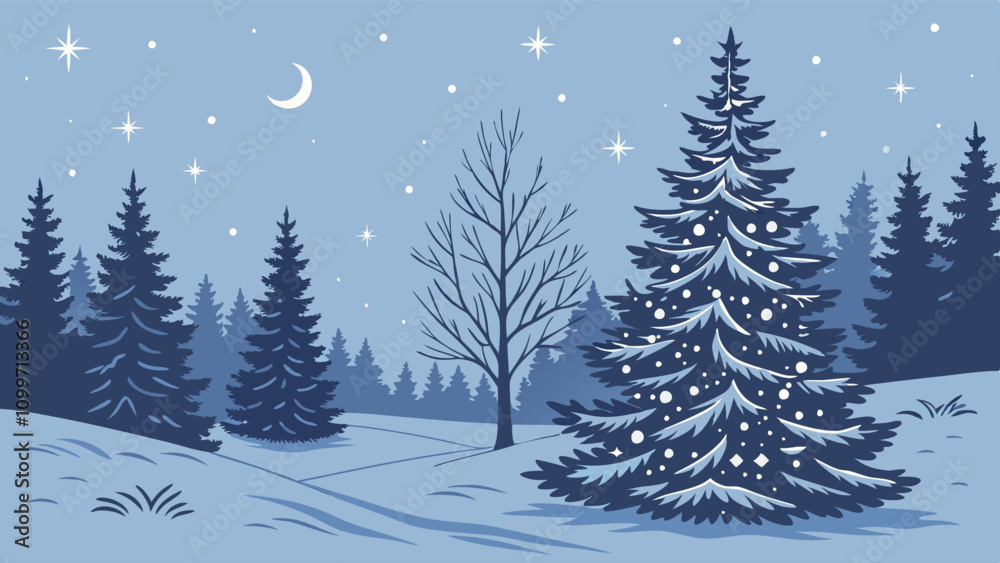 Fototapeta premium winter landscape with trees