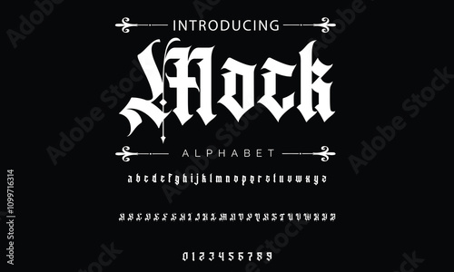 Vintage tattoo font. Font for the tattoo studio logos, alcohol branding, and many others in retro style.