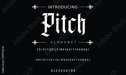 Vintage tattoo font. Font for the tattoo studio logos, alcohol branding, and many others in retro style.