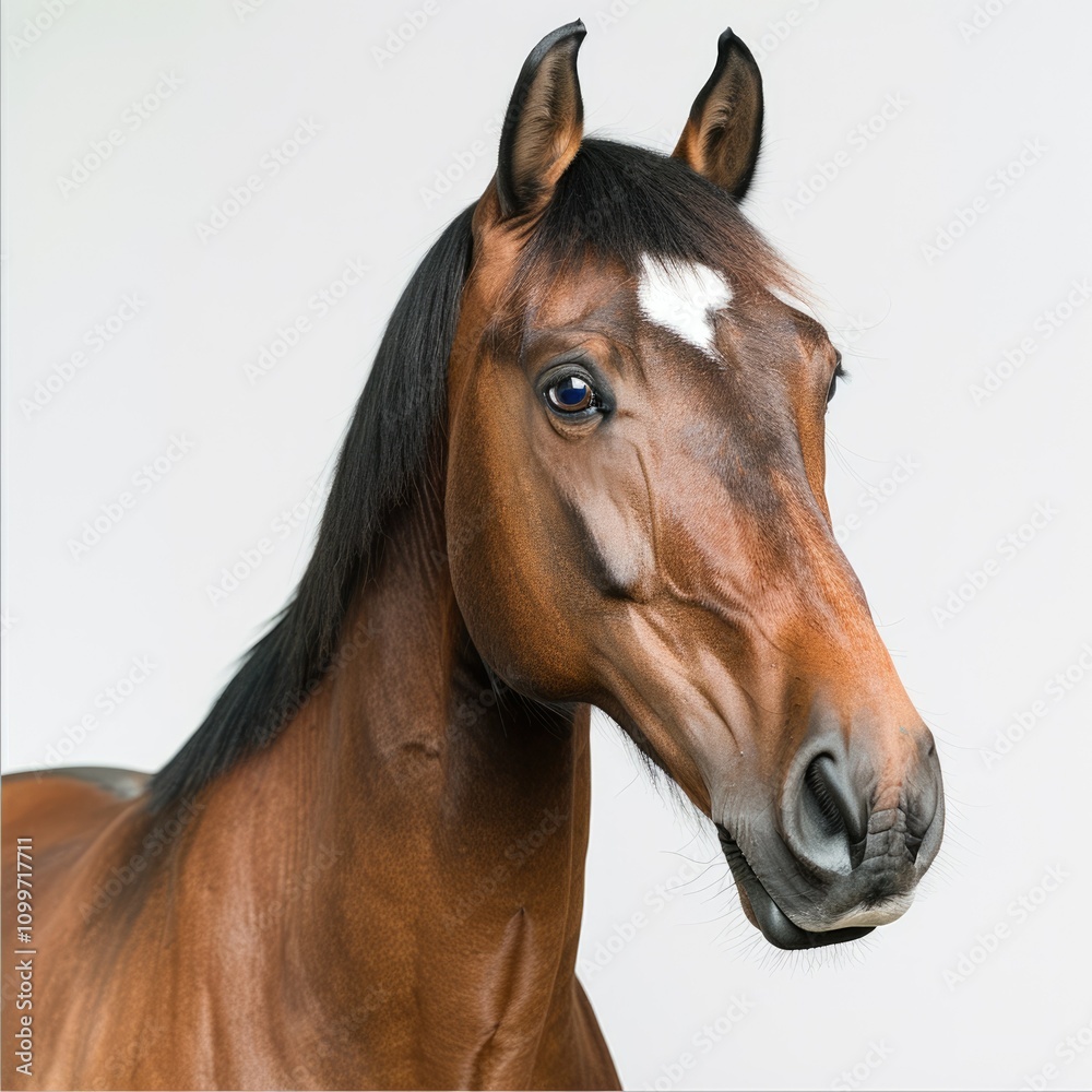 Obraz premium horse Portrait of a horse on a white background