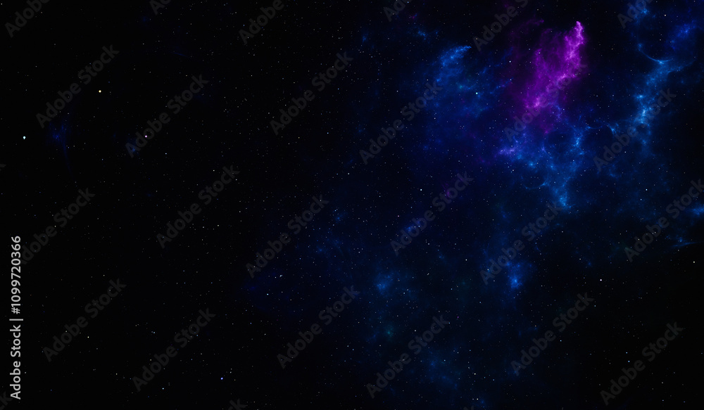 Fototapeta premium Space with beautiful nebula and stars.