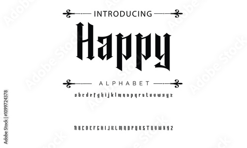 Busied Vintage tattoo font. Font for the tattoo studio logos, alcohol branding, and many others in retro style.