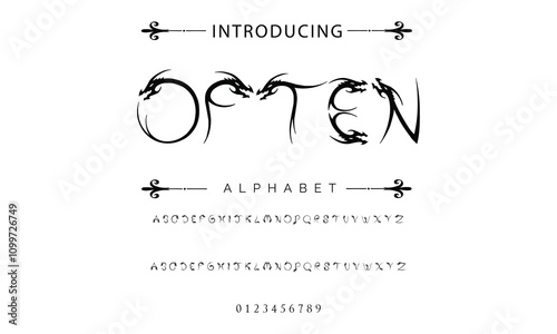 Busied Vintage tattoo font. Font for the tattoo studio logos, alcohol branding, and many others in retro style.