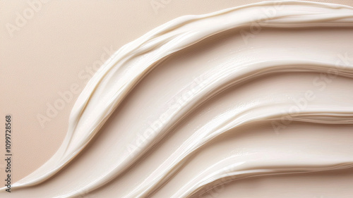 Creamy texture of hair mask on smooth surface, ideal for hair care