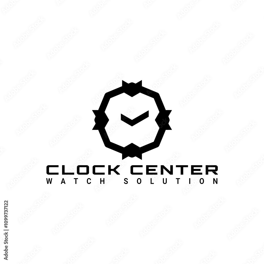 Fototapeta premium clock center logo for company