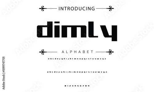 Modern techno font, futuristic line type of english alphabet letters and numbers. Minimal tech typeface vector typography. Future technology digital abc characters font, modern double line symbols