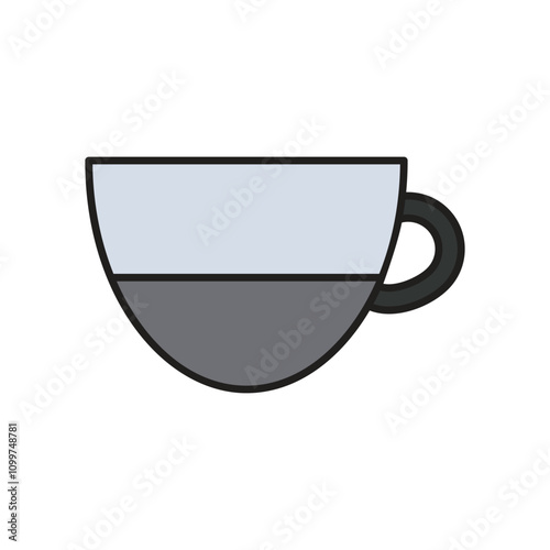 flat white color line icon with white background vector stock illustration
