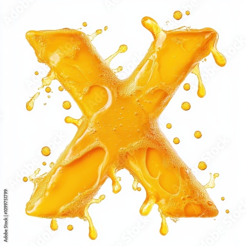 A vibrant, splashy letter 