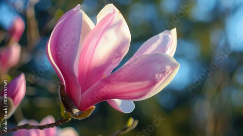 flowering magnolia blossom photo