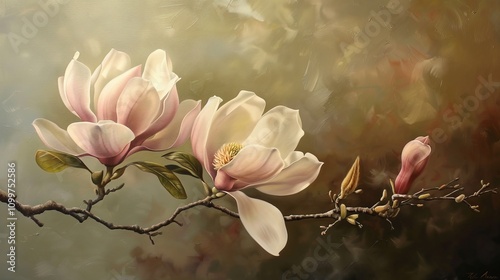 flowering magnolia blossom photo